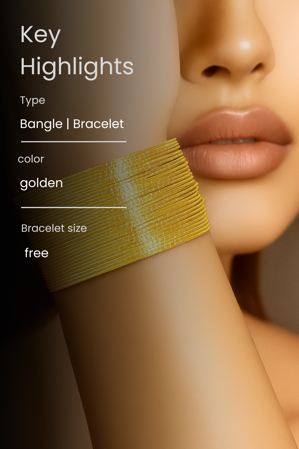 Golden Wire Wrapped Statement Cuff