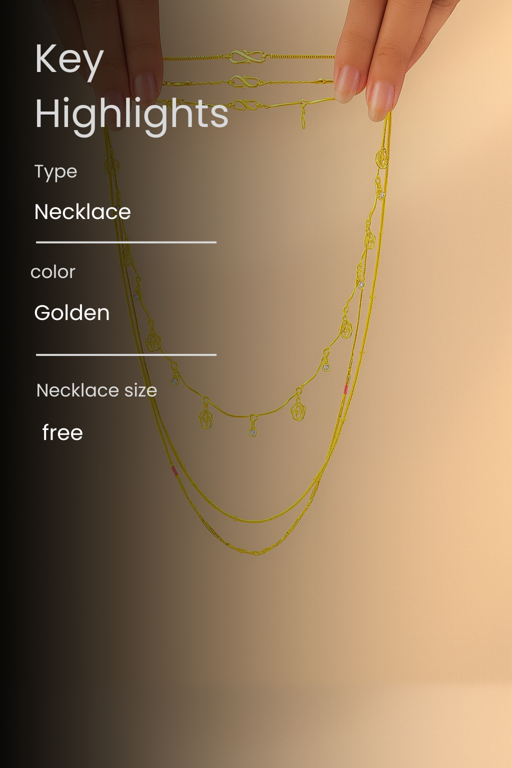 Saanvi Layered Gold Charm Necklace