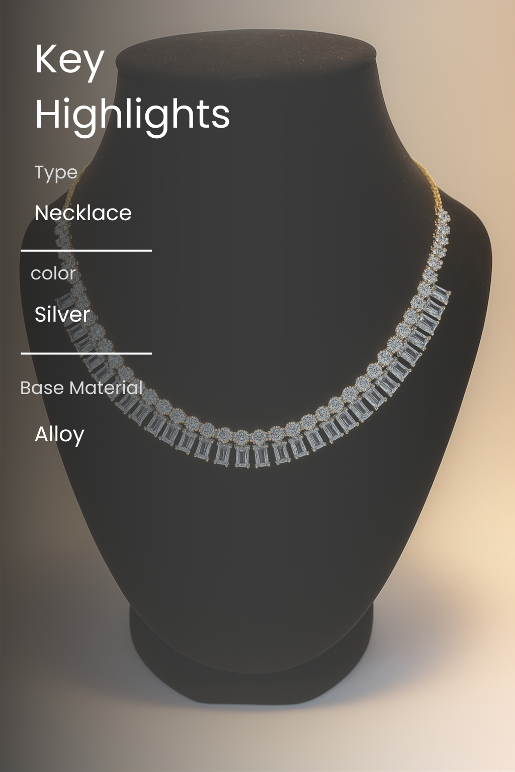 Lunara Frost Silver-Plated Necklace Set